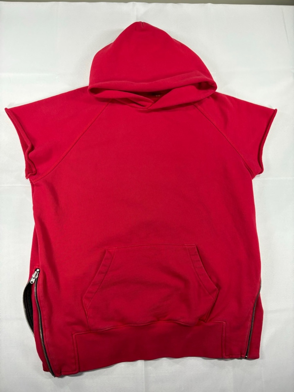 Fear of God Collection One 2018 Side Zip Sleeveless Hoodie L Red